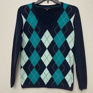 Tommy Hilfiger Argyle Sweater Size Small